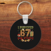 I Survived 67 Days Of School Teachers Students Six Sleutelhanger (Voorkant)