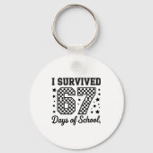 I Survived 67 Days Of School Teachers Students  Sleutelhanger (Voorkant)