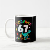 I Survived 67 Days Of School Trex Funny 67 Teacher Koffiemok (Links)