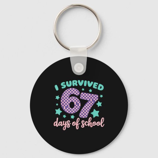 I Survived 67 Days Of School Varwave 6-7 Sleutelhanger (Voorkant)