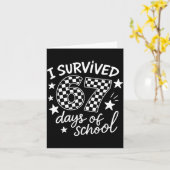 I Survived 67 Six Seven Days Of School Checkered B Kaart (Gele Bloem)