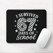 I Survived 67 Six Seven Days Of School Checkered B Muismat (Met muis)