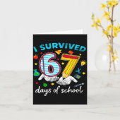 I Survived 67th Day Of School Six Seven Kids  Kaart (Gele Bloem)