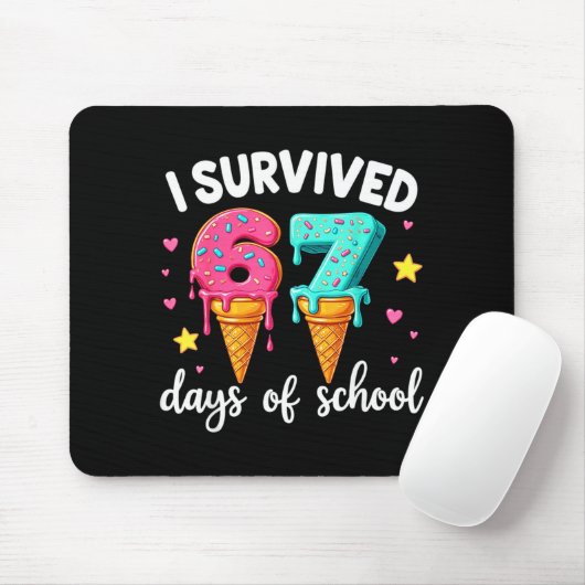 I Survived 67th Days School Drip Ice Cream Funny 6 Muismat (Met muis)