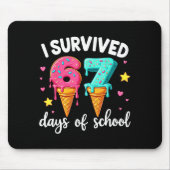 I Survived 67th Days School Drip Ice Cream Funny 6 Muismat (Voorkant)