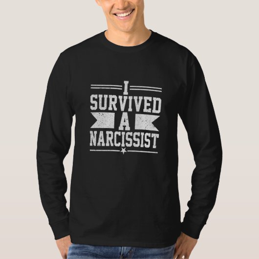 I Survived A Narcissist  Divorced Divorce Men Wome T-shirt (Voorkant)