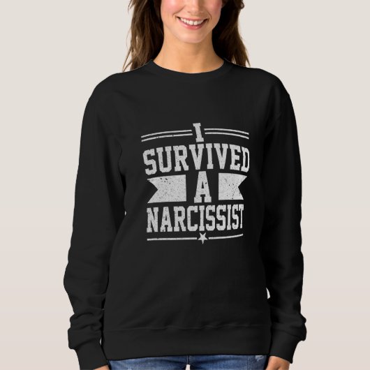 I Survived A Narcissist Divorced Divorce Men Wome Trui (Voorkant)