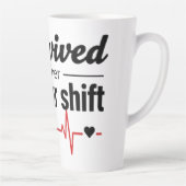 I Survived Another 12-Hour Shift Nurse Coffee Mug  Latte Mok (Rechts)