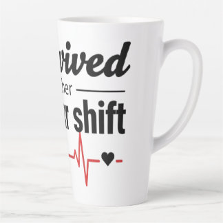 I Survived Another 12-Hour Shift Nurse Coffee Mug  Latte Mok