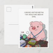 I Survived Another Meeting Briefkaart (Voorkant / Achterkant)