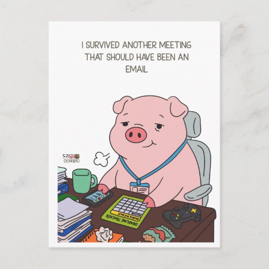 I Survived Another Meeting Briefkaart (Voorkant)