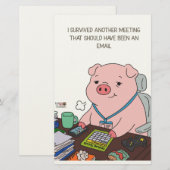 I Survived Another Meeting Briefpapier (Voorkant / Achterkant)