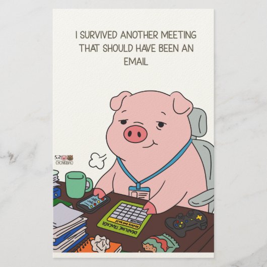 I Survived Another Meeting Briefpapier (Voorkant)