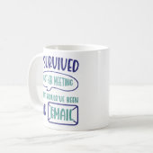 I Survived Another Meeting Koffiemok (Voorkant links)