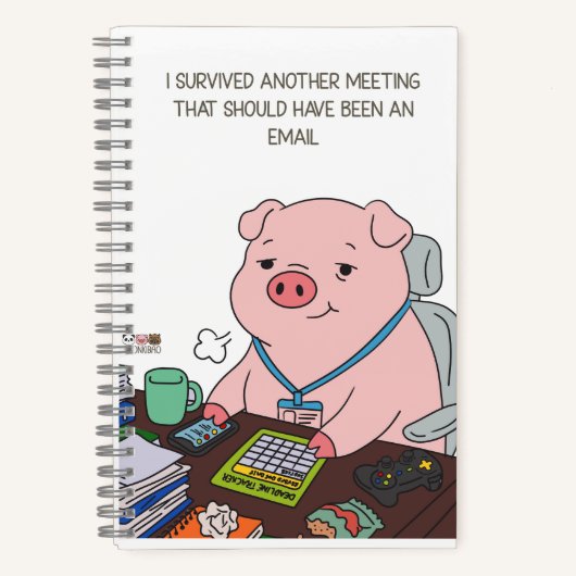 I Survived Another Meeting Notitieboek (Voorkant)
