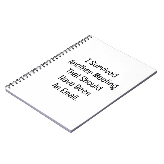 I Survived Another Meeting Notitieboek (Linkerzijde)