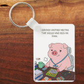 I Survived Another Meeting Sleutelhanger (Voorkant)