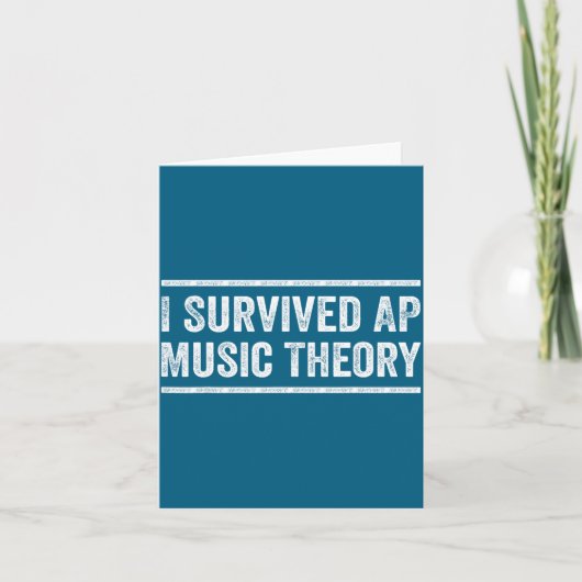 I Survived Ap Music Theory Funny Ap Examination Qu Kaart (Voorkant)