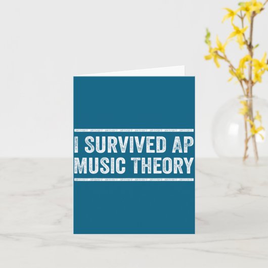 I Survived Ap Music Theory Funny Ap Examination Qu Kaart (Gele Bloem)