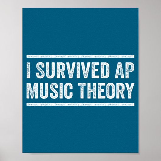 I Survived Ap Music Theory Funny Ap Examination Qu Poster (Voorkant)