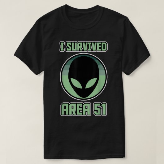 I Survived Area 51 Alien Design T-shirt (Design voorkant)