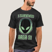 I Survived Area 51 Alien Design T-shirt (Voorkant)