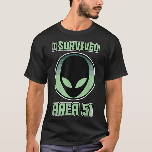 I Survived Area 51 Alien Design T-shirt (Voorkant)