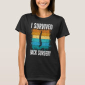 I Survived Back Surgery  Scoliosis Warrior Awarene T-shirt (Voorkant)