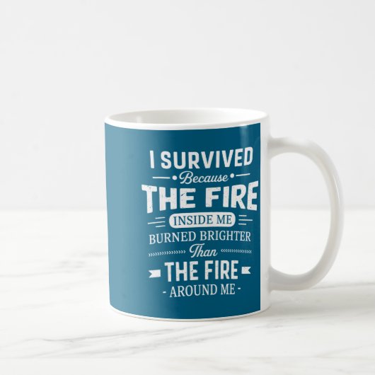 I Survived Because The Fire Inside Me Burned Brigh Koffiemok (Rechts)