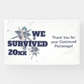 I Survived Blue Covid Virus Banner (Horizontaal)