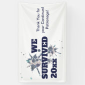 I Survived Blue Covid Virus Banner (Verticaal)