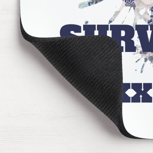 I Survived Blue Covid Virus Gel Muismat (Hoek)