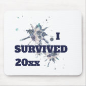 I Survived Blue Covid Virus Gel Muismat (Voorkant)