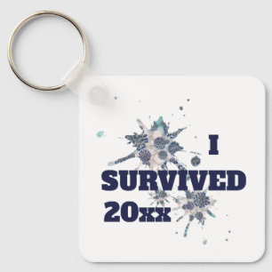 I Survived Blue Covid Virus Sleutelhanger