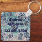 I Survived Blue Covid Virus Sleutelhanger (Achterkant)