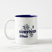 I Survived Blue Covid Virus Two-Tone Coffee Mok (Links)