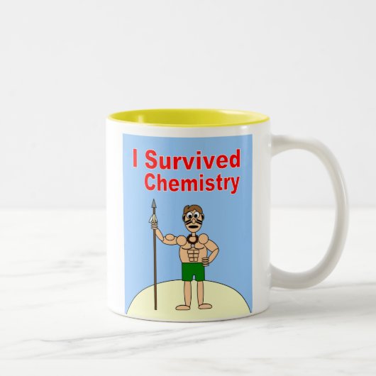 I Survived Chemistry Tweekleurige Koffiemok (Rechts)