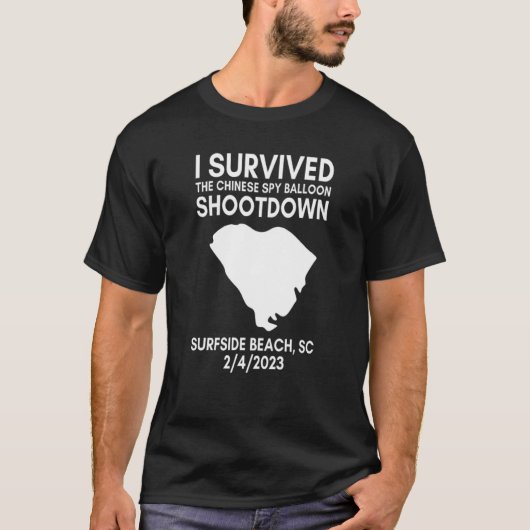 I Survived Chinese Spy Balloon Shootdown Surfside T-shirt (Voorkant)