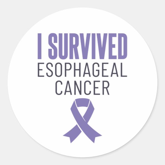 I Survived Esophageal Cancer Warrior Survivor Ronde Sticker (Voorkant)