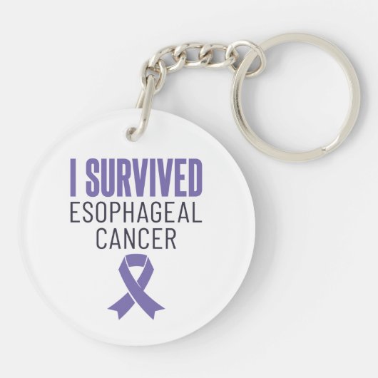 I Survived Esophageal Cancer Warrior Survivor Sleutelhanger (Achterkant)