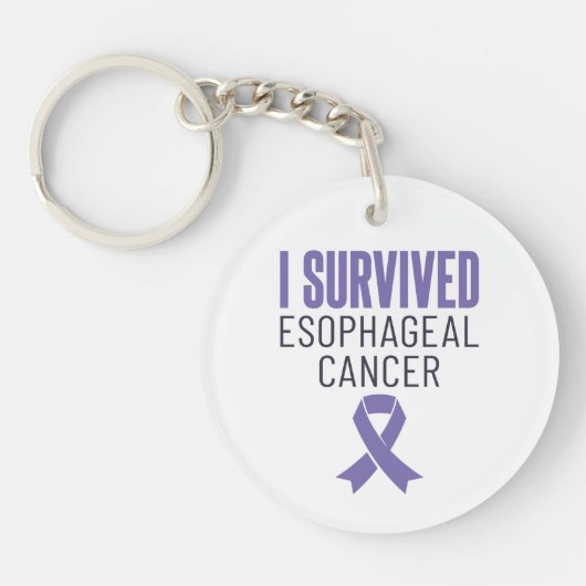 I Survived Esophageal Cancer Warrior Survivor Sleutelhanger (Voorkant)