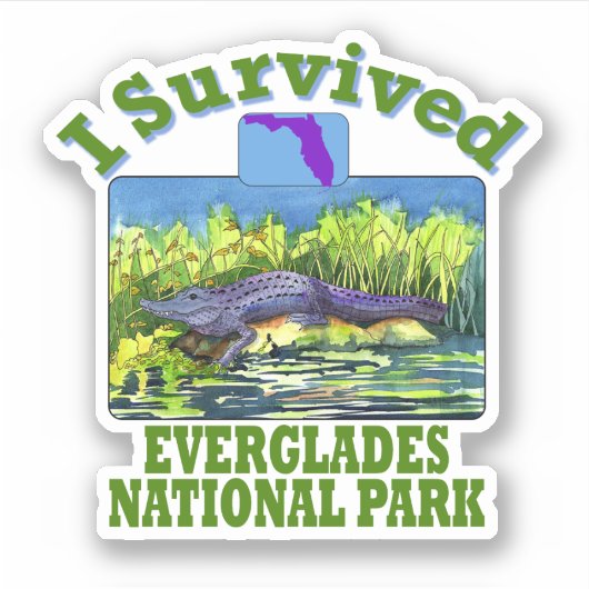 I Survived Everglades National Park, Florida Sticker (Voorkant)