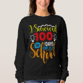 I Survived First Days Of School Funny Student Teac Trui (Voorkant)