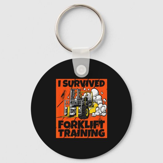 I Survived Forklift Training, New Forklift Operato Sleutelhanger (Voorkant)