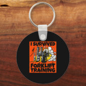 I Survived Forklift Training, New Forklift Operato Sleutelhanger (Voorkant)