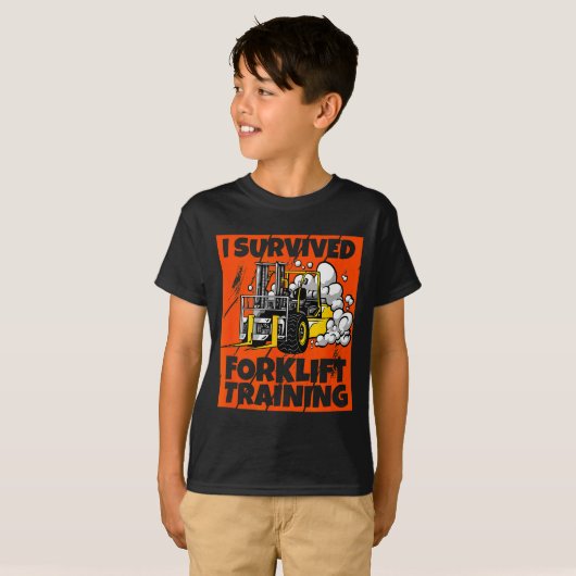 I Survived Forklift Training, New Forklift Operato T-shirt (Voorkant volledig)