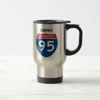 I Survived I-95 Stainless Steel Travel Mug Reisbeker