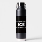 I Survived ICE  Waterfles (Voorkant)