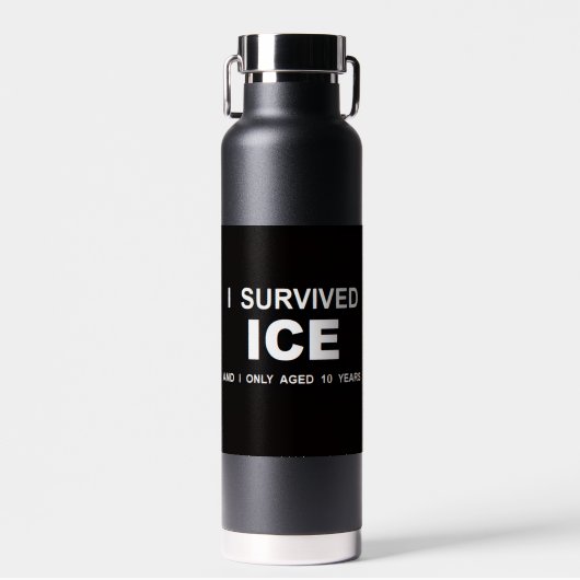 I Survived ICE  Waterfles (Voorkant)