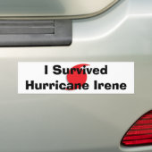 I Survived Irene bumpersticker (Op auto)
